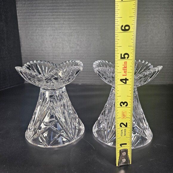 Vintage Nachtmann Bleikristall Crystal Candle Holder Set By Mark Aurel - Picture 9 of 10